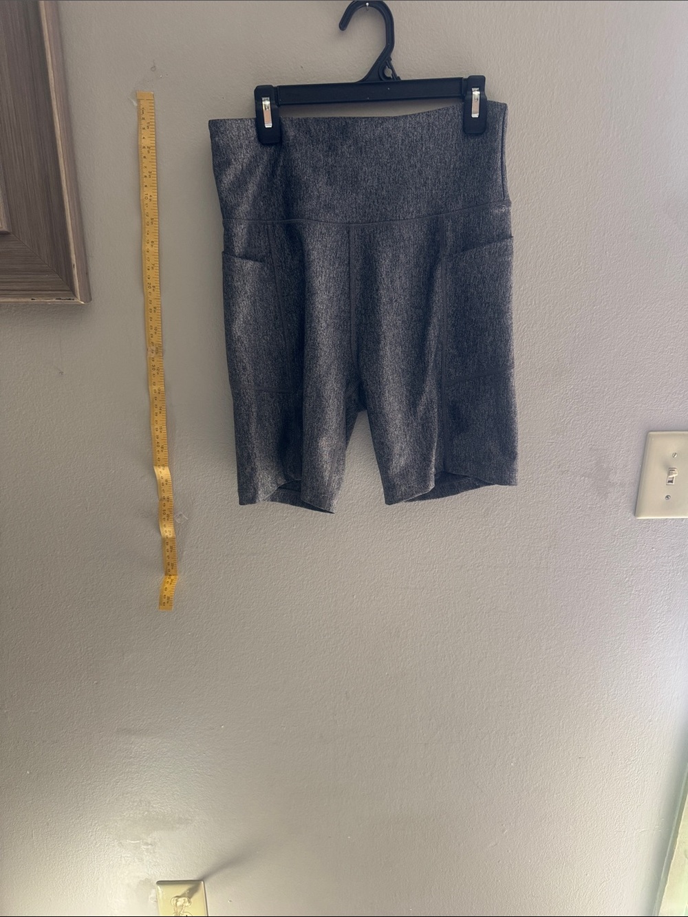 Hype Gray High-Rise Bike Shorts